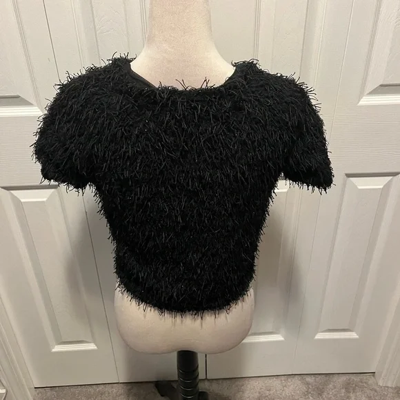 Zara size 9 Black Textured Women's Top - Picture 10 of 16